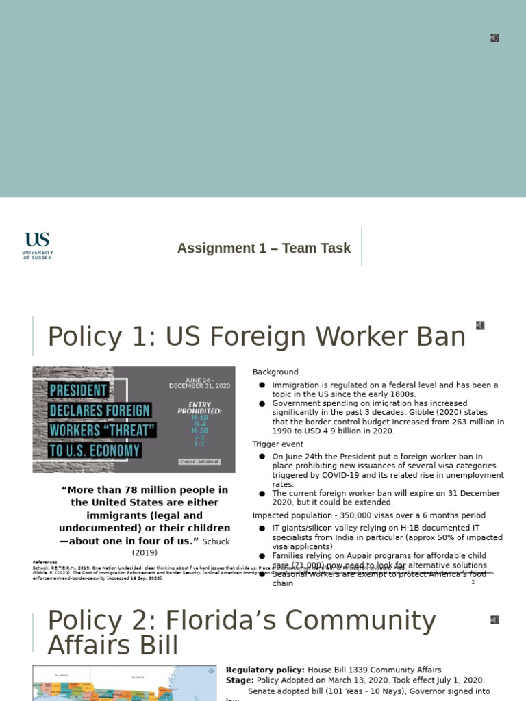 Group Presentation - Example 2 | PDF | Policy | Immigration