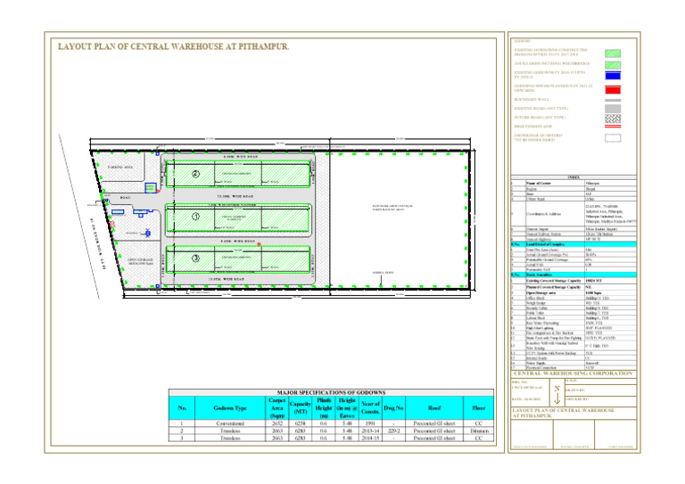 Central Warehouse Layout Plan Pithampur | PDF | Warehouse | Buildings ...