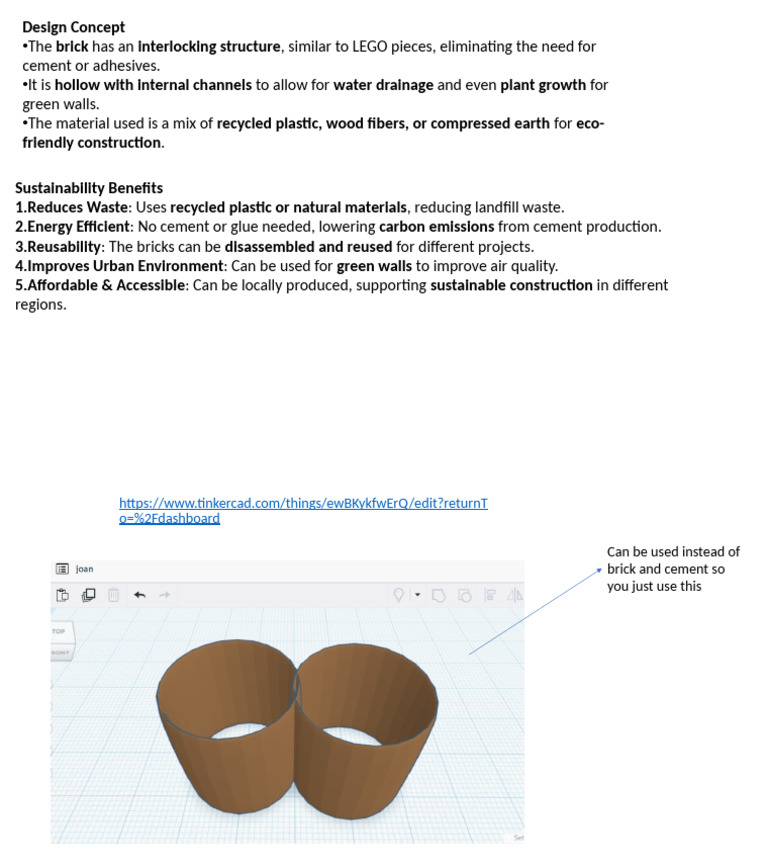 Eco-Friendly Interlocking Bricks Design | PDF