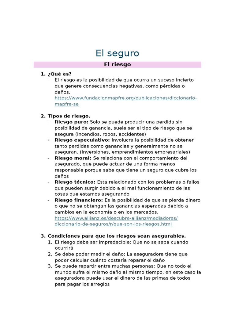 El Seguro | PDF | Seguro | Póliza de seguros