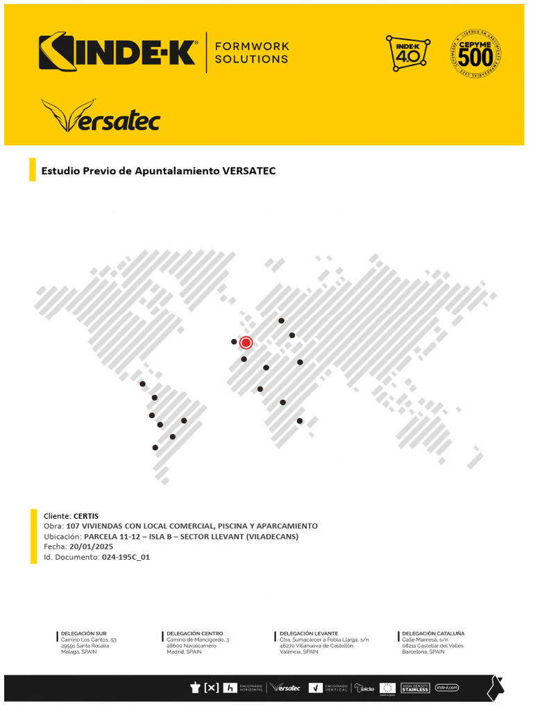 Estudio de Apuntalamiento VERSATEC | PDF