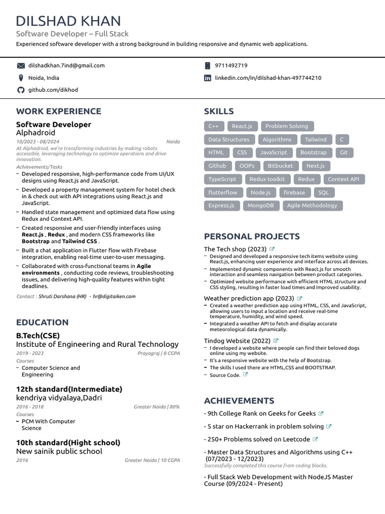 Dilshad Khan 9711492719 | PDF | Java Script | Bootstrap (Front End ...