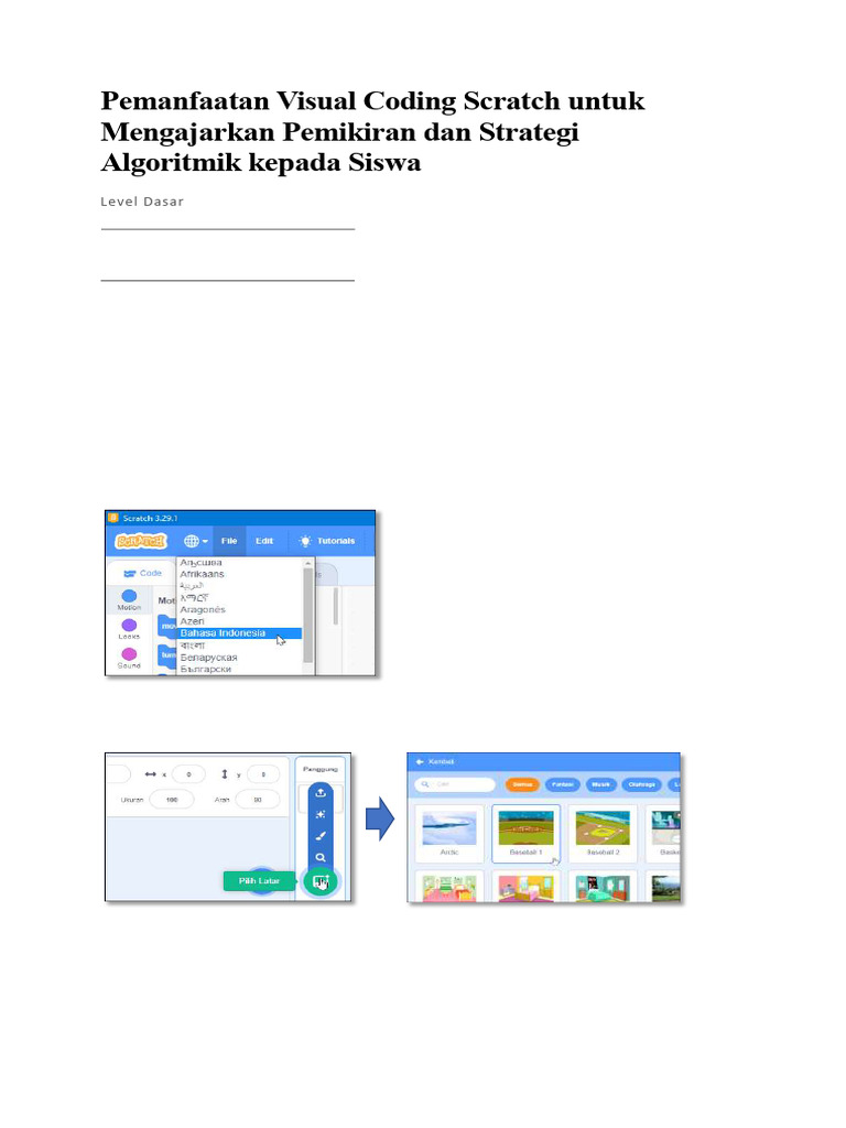 Pemanfaatan Visual Coding Scratch | PDF