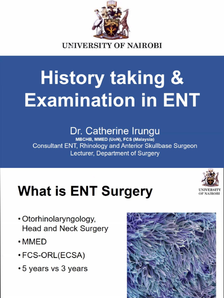 ENT History Taking and Examination Guide | PDF | Human Nose ...