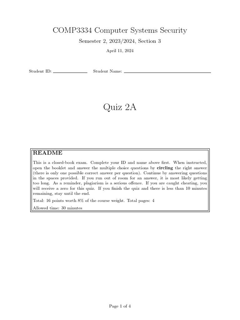 Quiz2 Sec3 Correction | PDF | Http Cookie | Public Key Cryptography