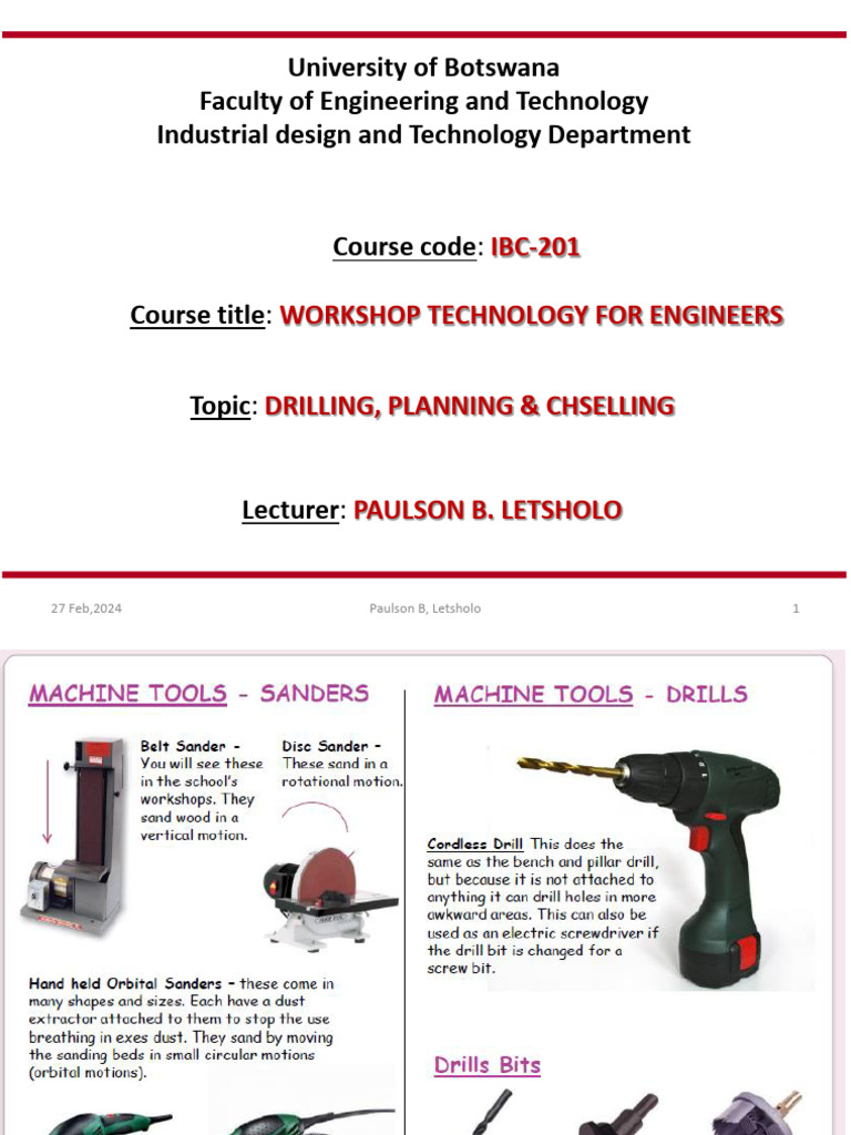 BP Letsholo Drilling Planning & Chiselling | PDF | Drill | Drilling