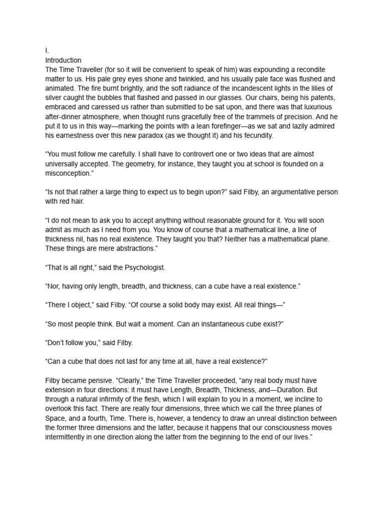 The Time Machine | PDF | Dimension | Geometry