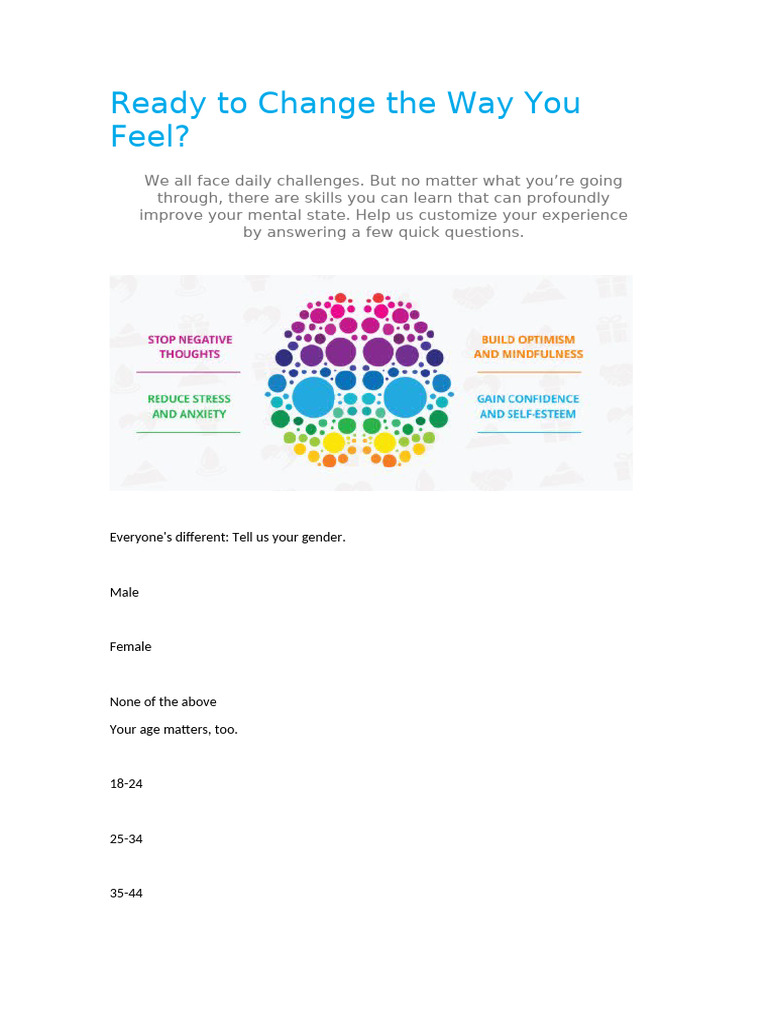 Ready To Change The Way You Feel PDF