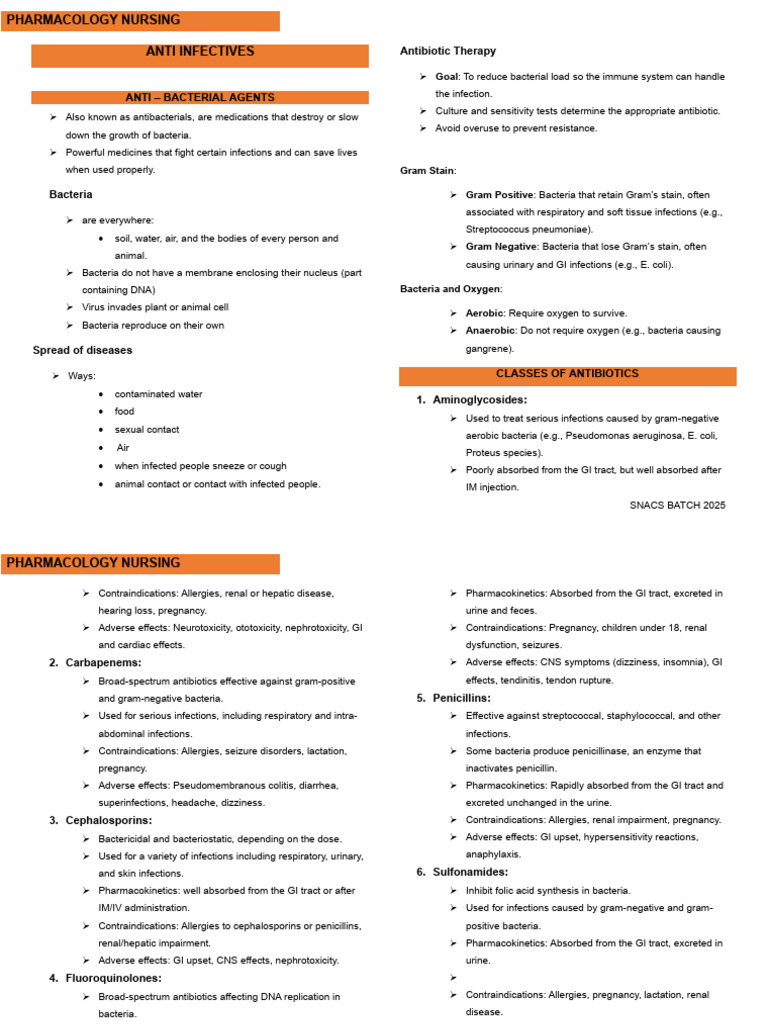 NC #11: Anti Infectives | PDF | Mycobacterium | Bacteria