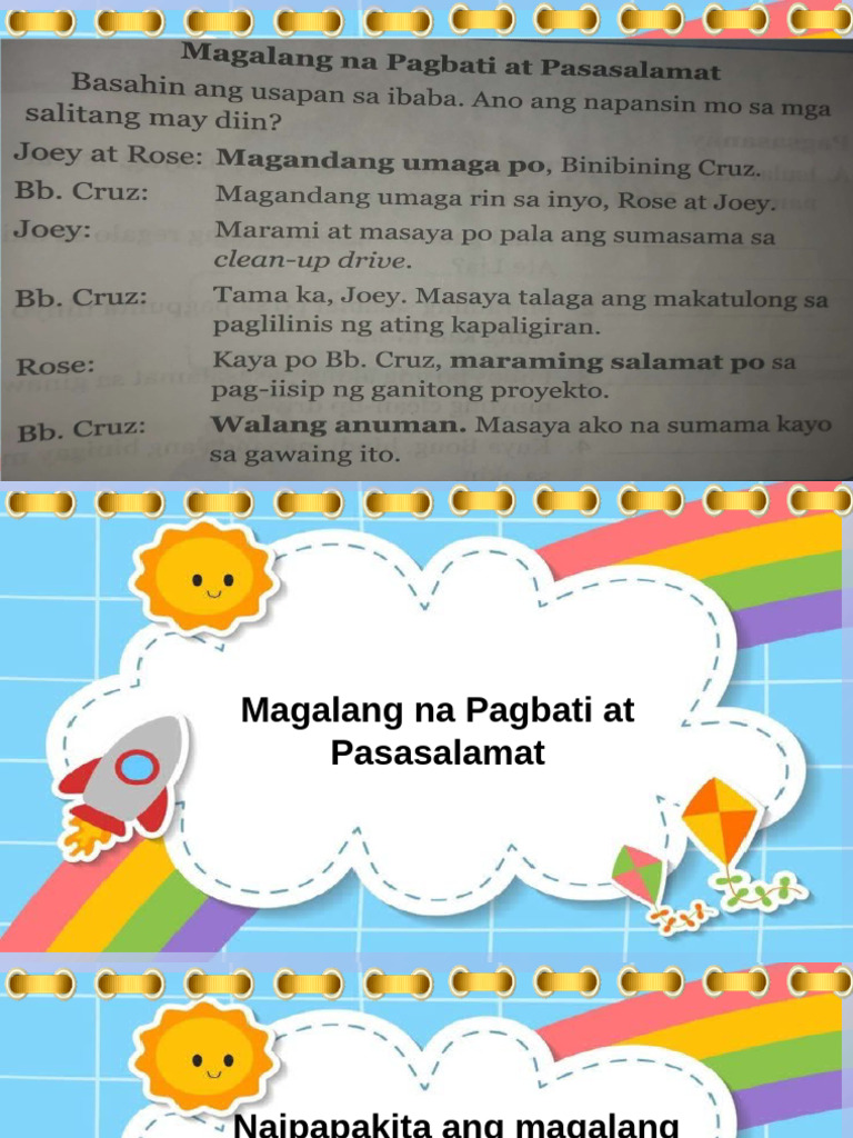 Magalang Na Pagbati at Pasasalamat | PDF