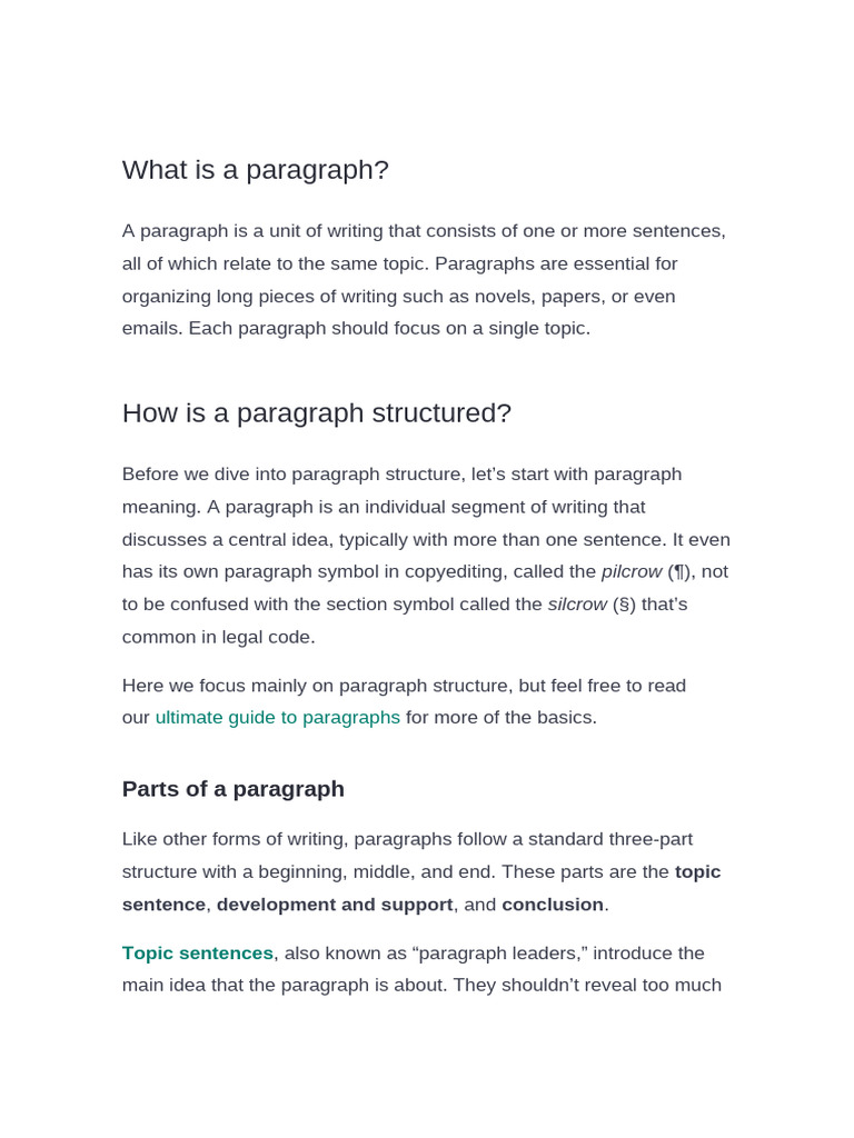 Paragraph Writing Essentials | PDF | Paragraph