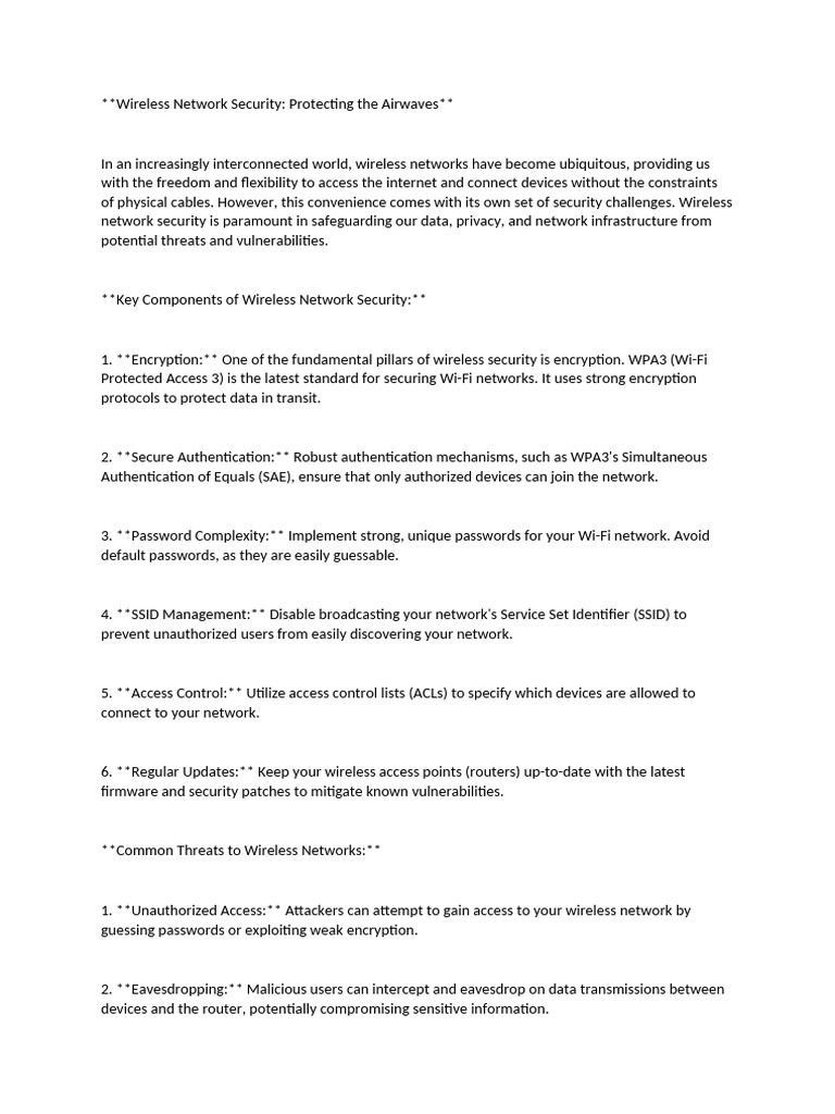 How to Build a Secure Wireless Network - Quest Technology Management