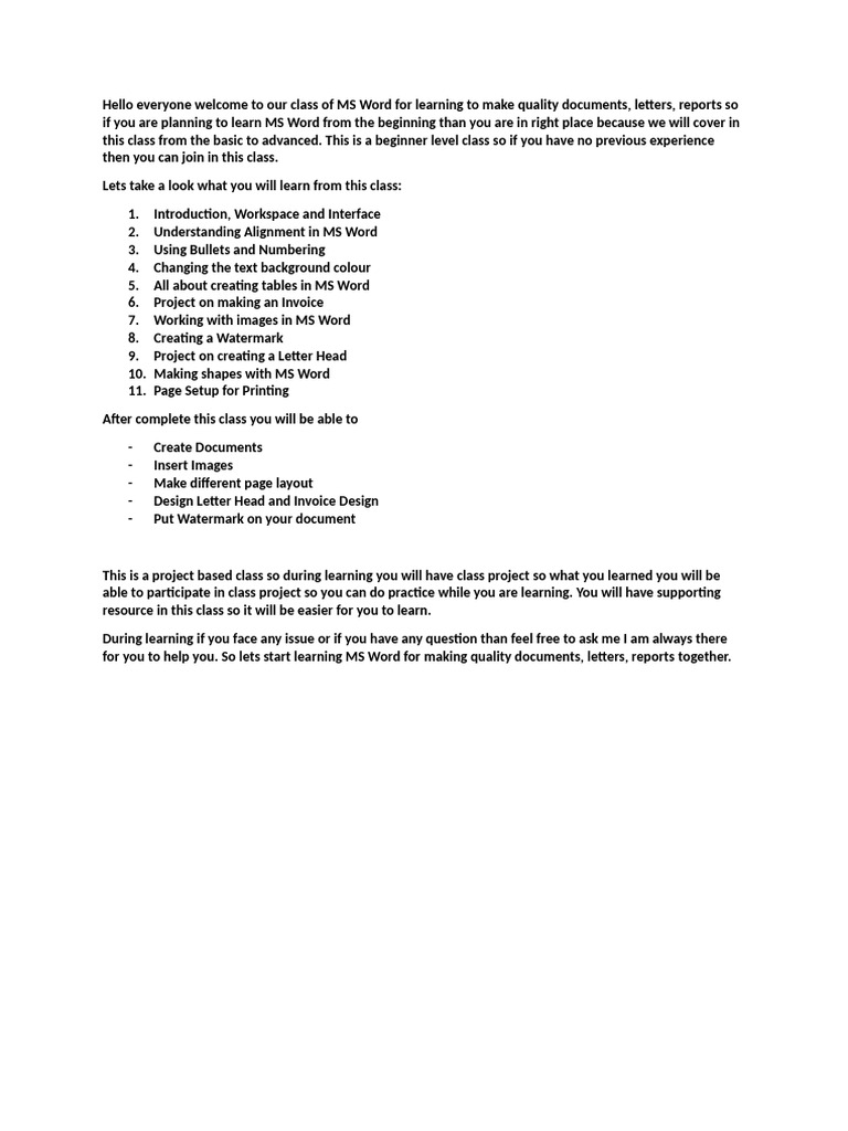 Introduction For MS Word | PDF