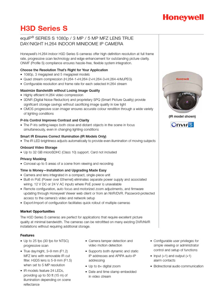 HVS H3DSeriesS EN DS E PDF | PDF | Video | Camera