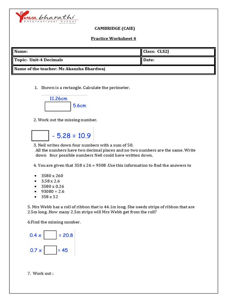 Gidb7605714-Cls2 Ws Unit - 4 | PDF
