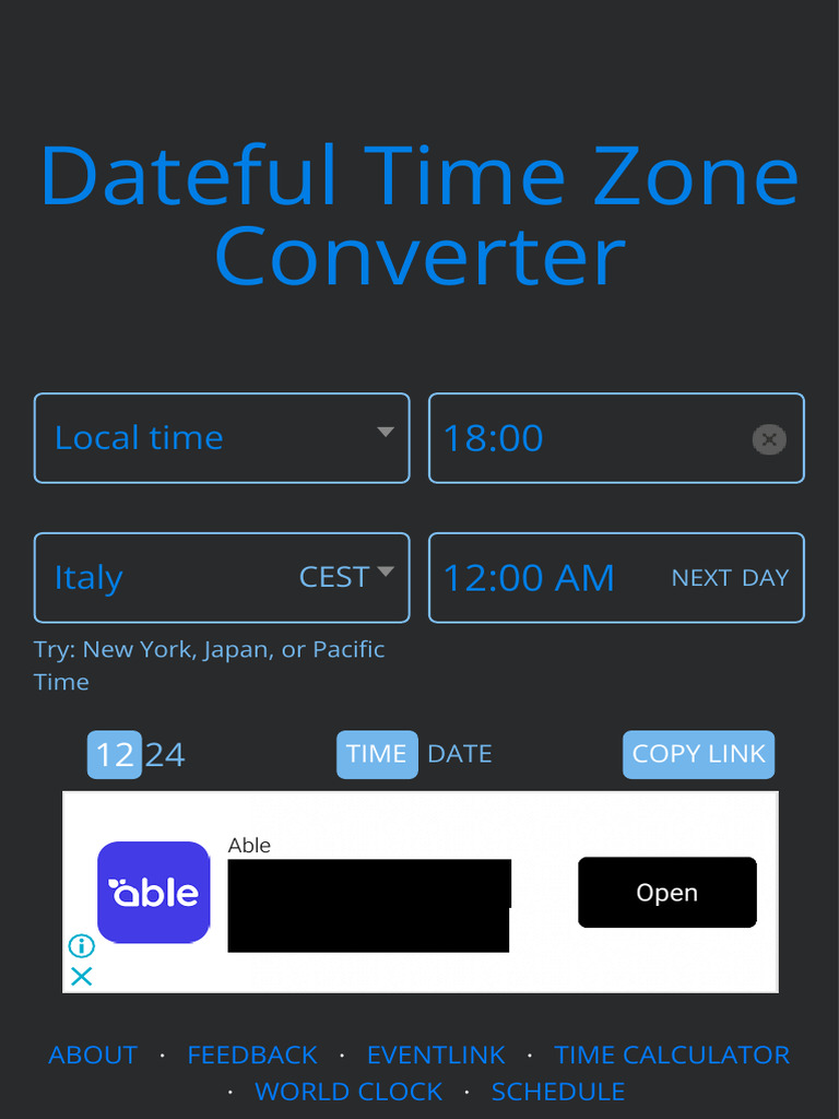 Dateful Time Zone Converter Guide | PDF