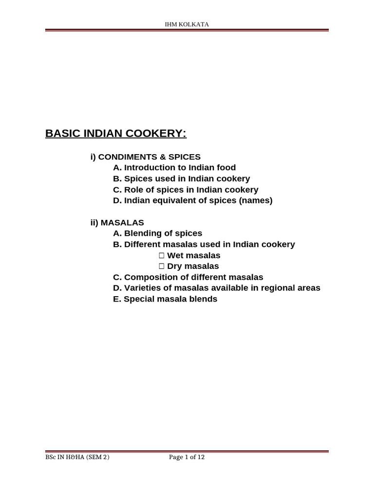 Indian Cooking Basics for Beginners | PDF | Curry | Indian Cuisine