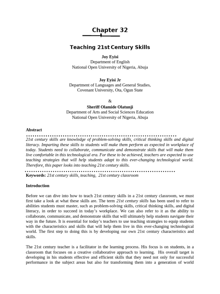 21st Century Comptencies and Skills | PDF | Learning | Critical Thinking