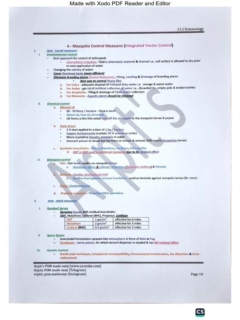 Mosquito Control Measures Guide Pdf