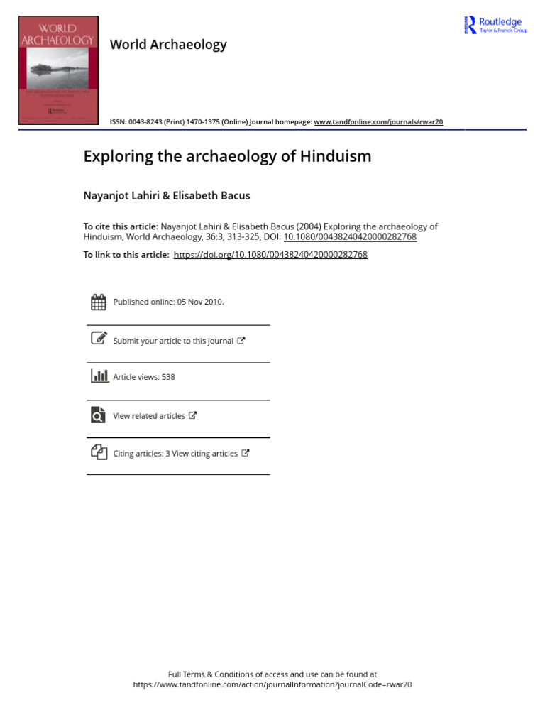 Archaeology of Hindu Worship Practices | PDF | Shiva | Deities