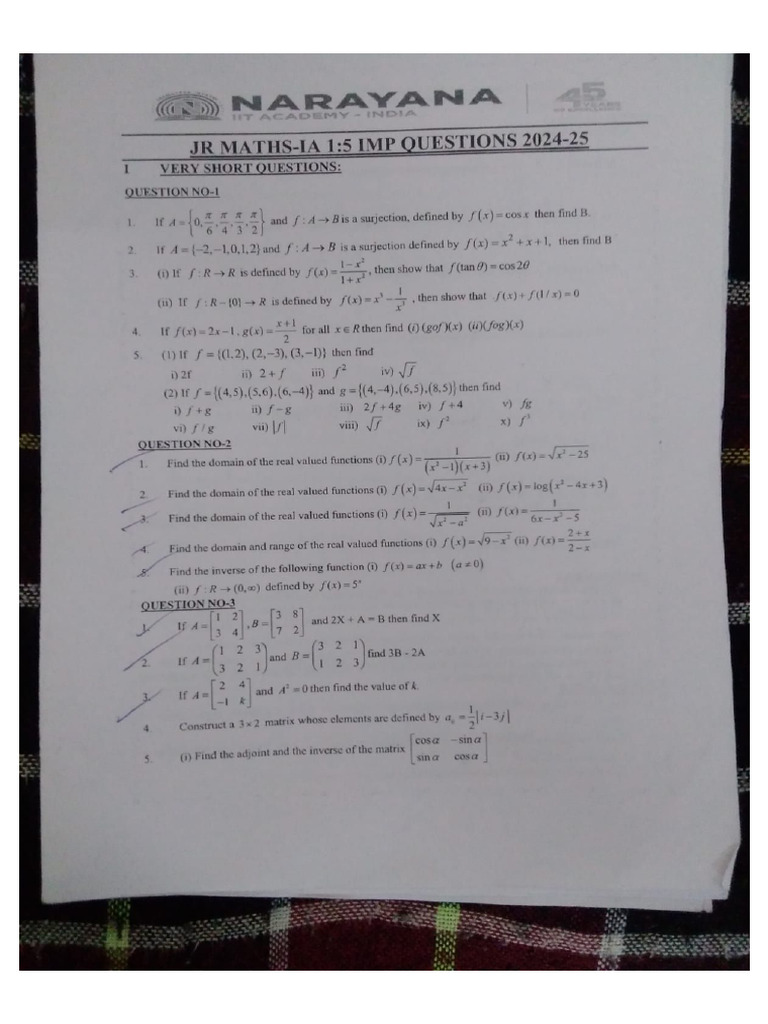 Maths 1a 1 5 | PDF