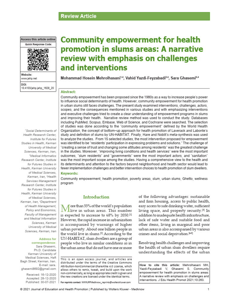 Community Empowerment For Health Promotion In.254 | PDF | Empowerment ...