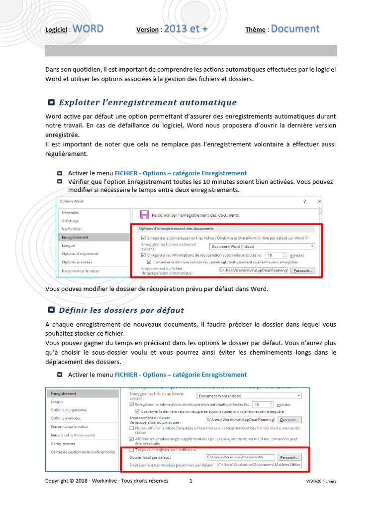 Comprendre La Gestion Des Fichiers Par Word | PDF | Microsoft Word ...