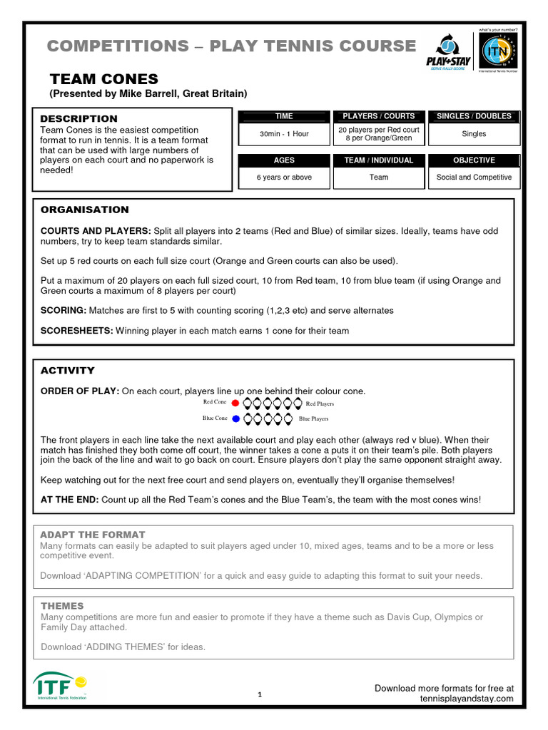 Tennis Team Competition Formats Guide | PDF | Sports