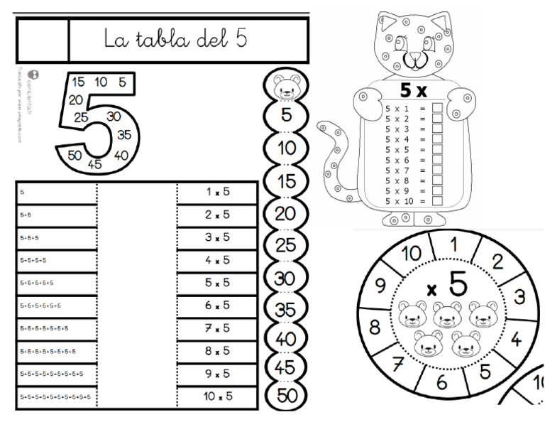 Tabla Del 5 | PDF