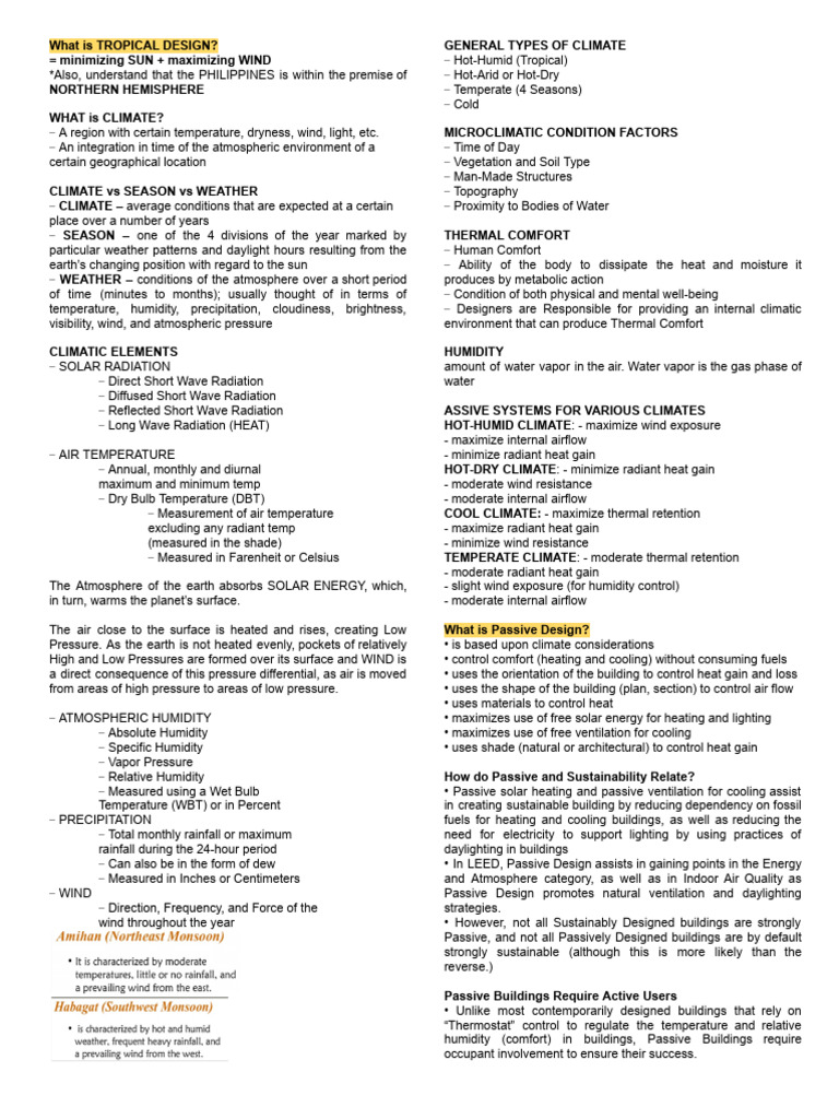 Understanding Tropical Design Principles | PDF | Wound | Humidity