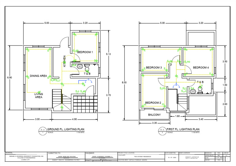 Two-Storey Residence Lighting Plans | PDF