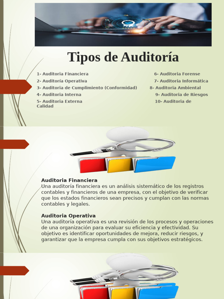 Tipos de Auditoría: Guía Completa | PDF | Auditoría | Auditoría financiera