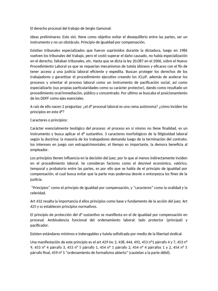 Principios del Derecho Procesal Laboral | PDF | Ley procesal | Justicia