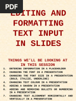 Formatting Bulleted and Numbered Lists | PDF | Microsoft Power Point | Text