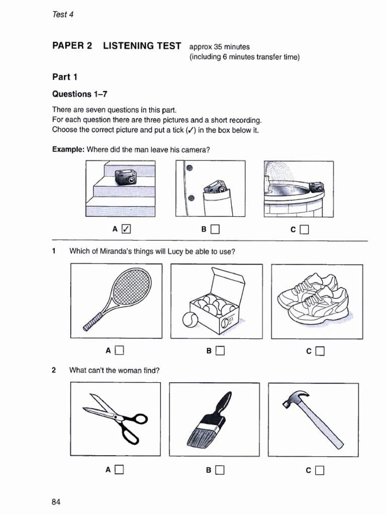 Pet 5 Test 4 Lis Pdf