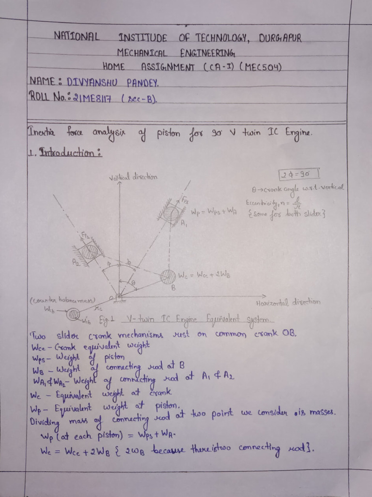 Mechanical Engineering Assignment on Forces | PDF