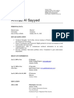 Ahmad Al-Sayyed CV