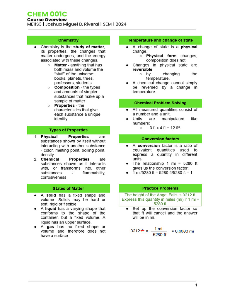 Chemistry Course Overview and Concepts | PDF | Chemical Compounds | Ion