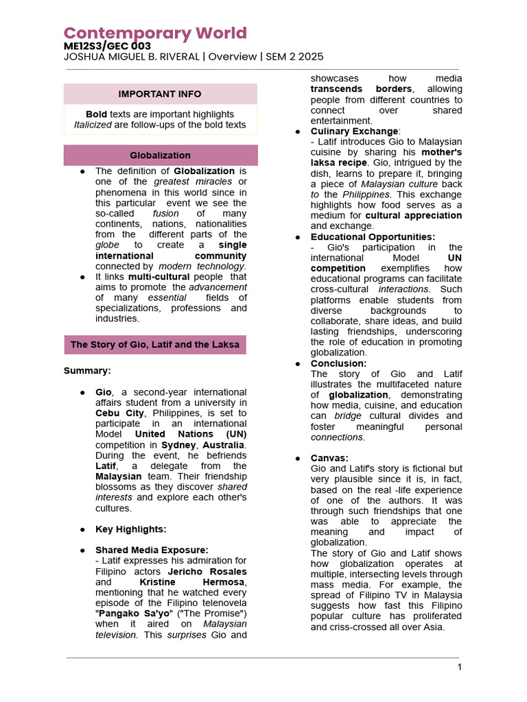 Globalization: Cultural Exchange Insights | PDF | Money | Bretton Woods ...