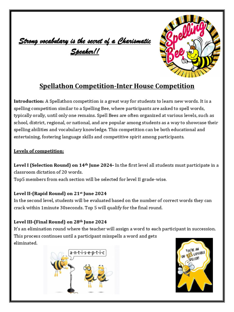 GR 4&5 Spellathon Competition | PDF