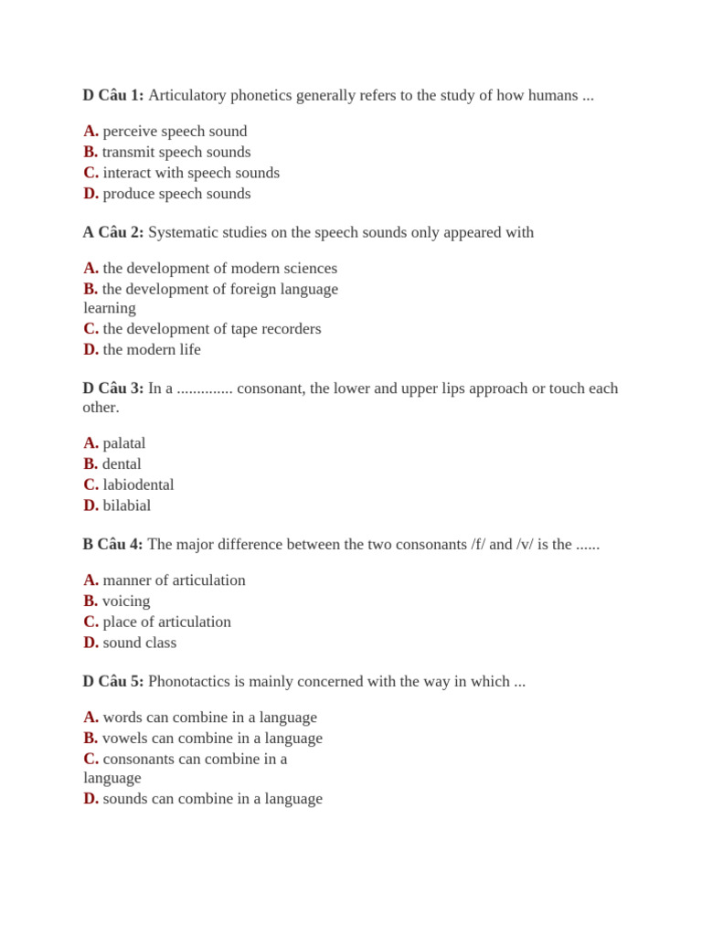 10.2023 - Ngữ Âm - Ngữ Vị - KT1 | PDF | Phonetics | Speech