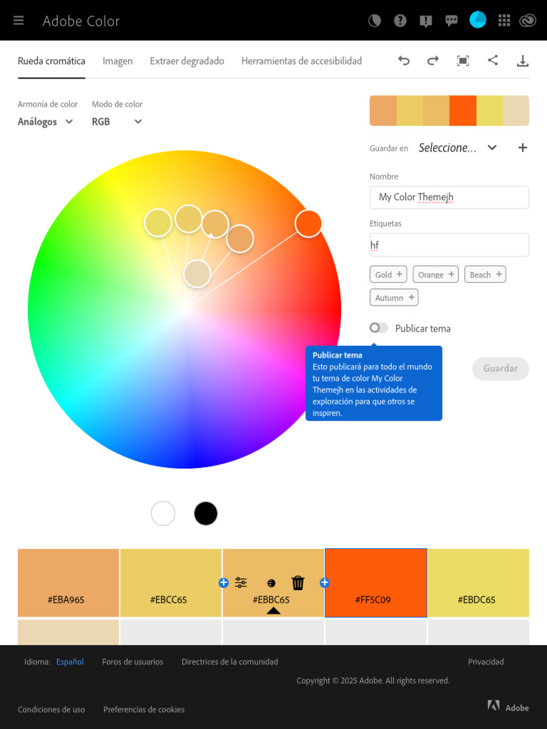 Rueda cromática de Adobe Color | PDF
