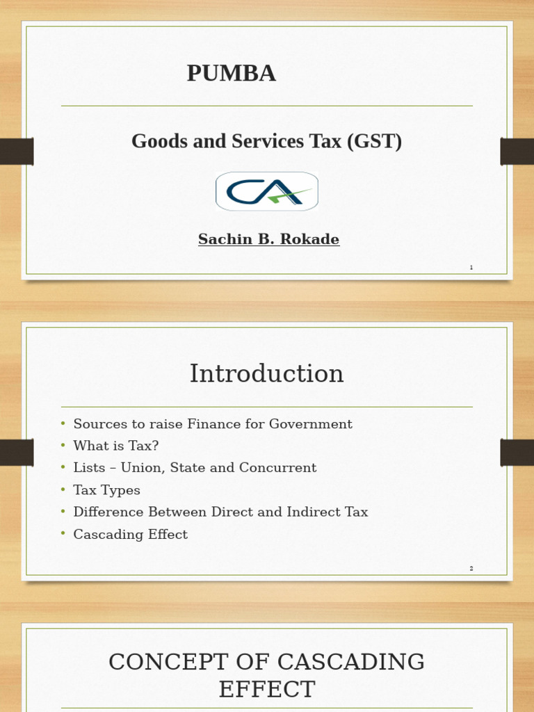 Gst - Sachin Rokade - Pumba | PDF | Taxes | Invoice