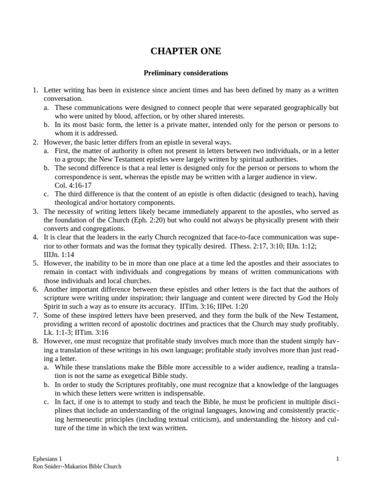 Ephesians 1 | PDF | Predestination | Paul The Apostle