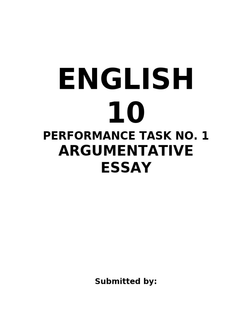 Argumentative essay pdf homework learning