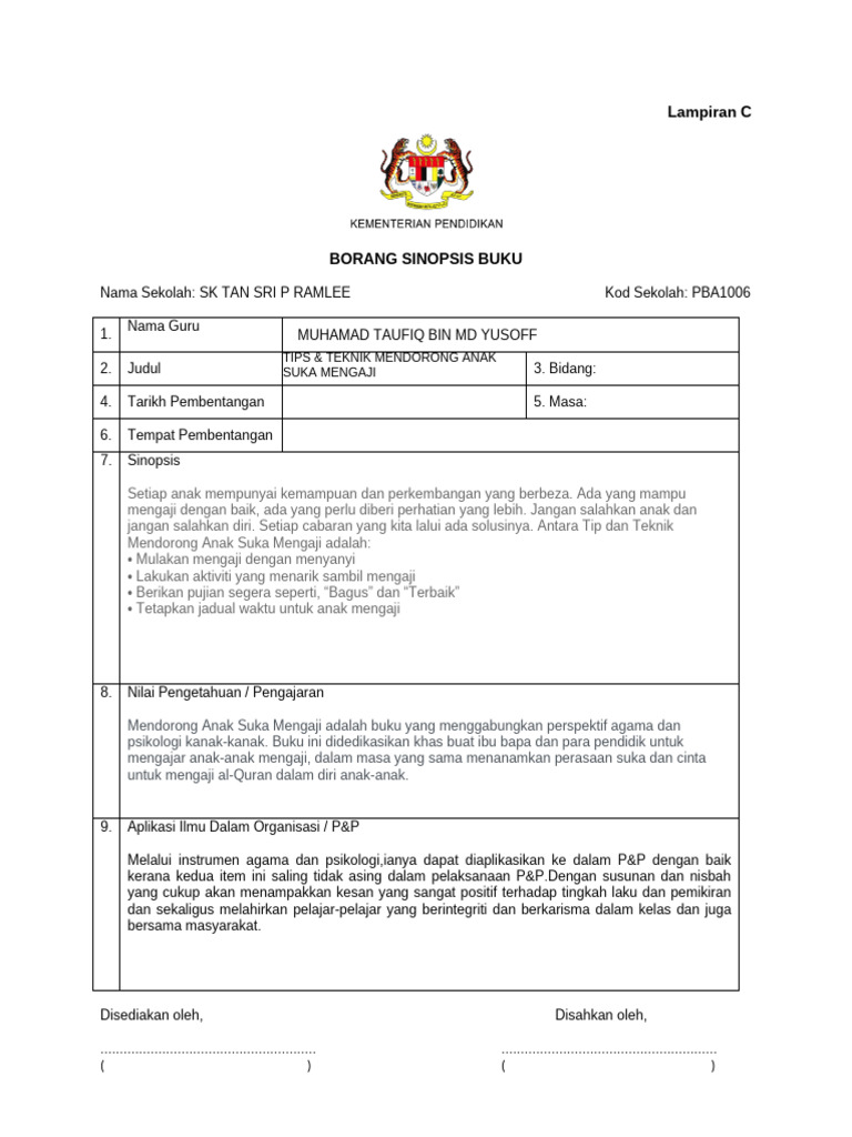 Sinopsis Buku Teknik Mendorong Anak Suka Mengaji | PDF