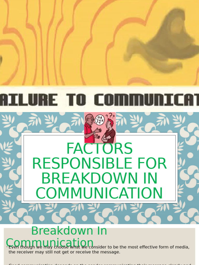 Causes of Communication Breakdown | PDF | Communication | Information