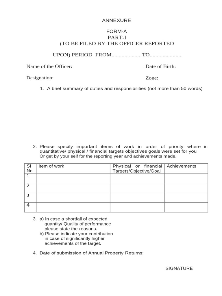 Officer Performance Report Form | PDF