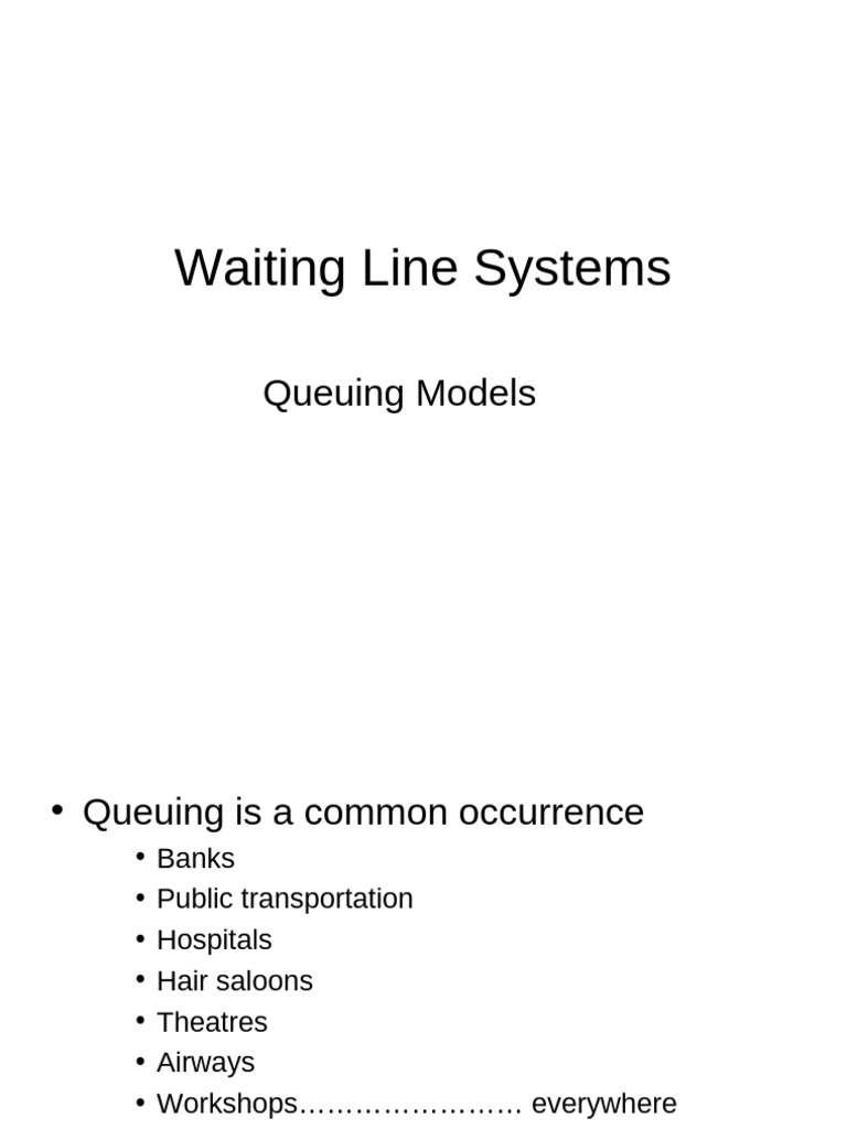 Understanding Waiting Line Systems | PDF | Applied Mathematics
