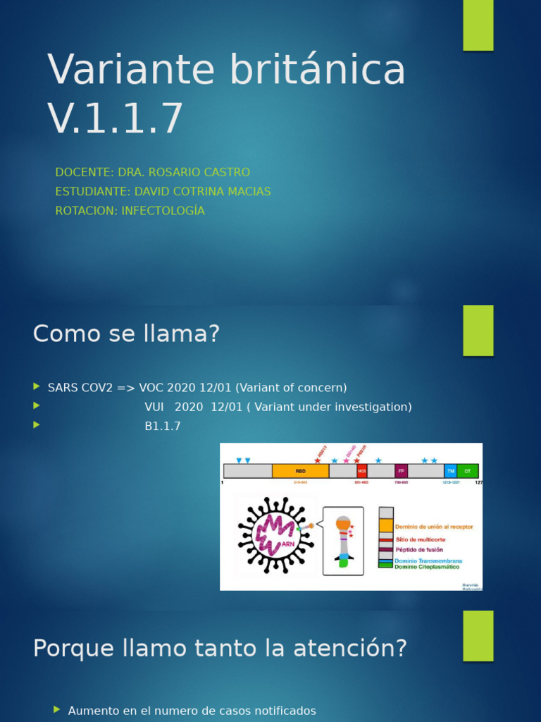 Variante británica de SARS-CoV-2: Impacto y Mutaciones | PDF